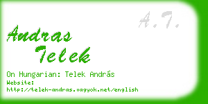 andras telek business card